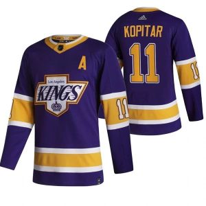 Los Angeles Kings Trikot Anze Kopitar 11 2022 Reverse Retro Violett Authentic